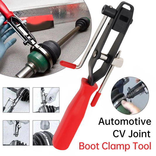 11pcs Adjustable Heavy Duty CV Boot Clamp Plier Car Banding Hand Tool Kit with 10 Crimp Bands Stainless Steel Crimping Plier