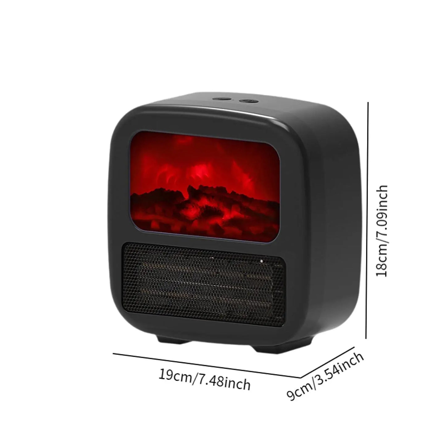 Portable Heater Electric Fireplace for Farmhouse Dormitory Bedroom