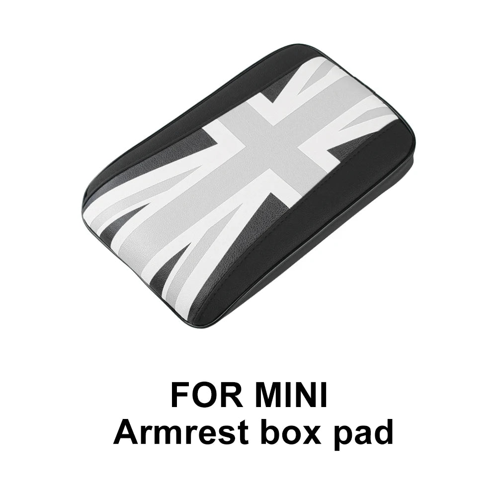 Leather For Mini F54 F55 F56 F60 R55 R56 R60 Auto Hand Rest Pad Central Armrest Storage Box Cover Protective Mat Accessories