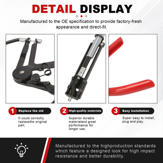 Clamping Pliers Bendable Hose Clamps Cable Type Flex Cable Long Auto Hose Clamps Straight Hose Bundle Removal Auto Repair Tools