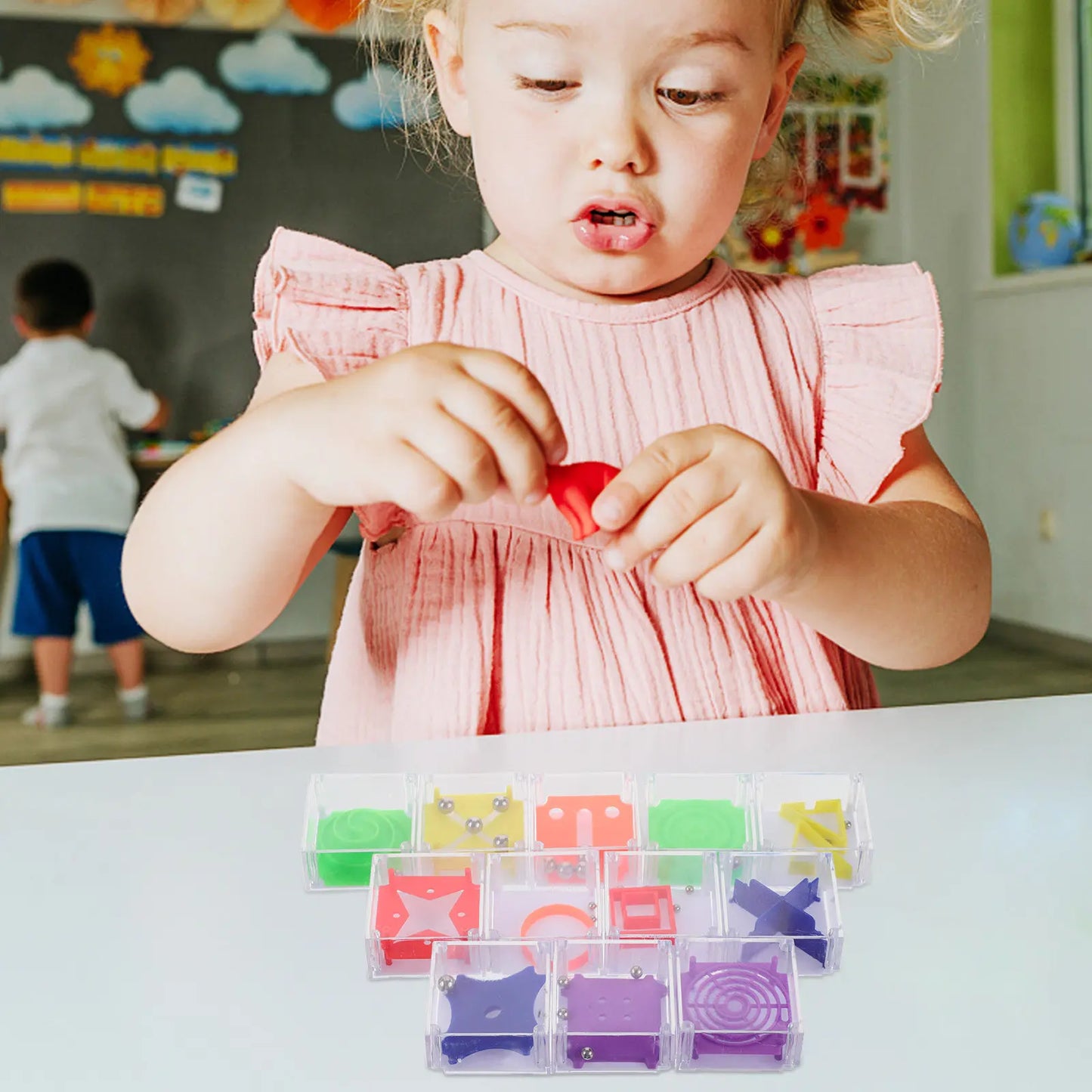 24Pcs Mini Puzzle Maze Ball Game for Children Adults Handheld Balance Challenge Stress Relief Brain Teaser Hand Eye Coordination