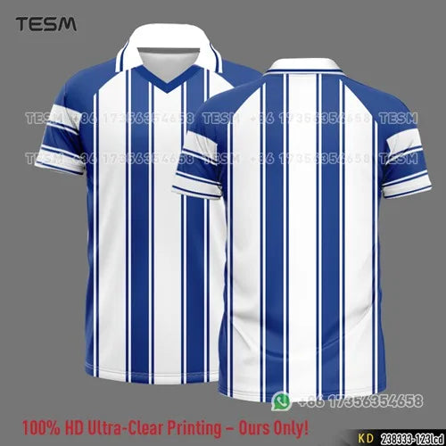 Summer Sports POLO Shirt Men Casual Short Sleeve Lapel Printed T-shirt Striped Retro Fashion Top Outdoor Team Breathable POLO