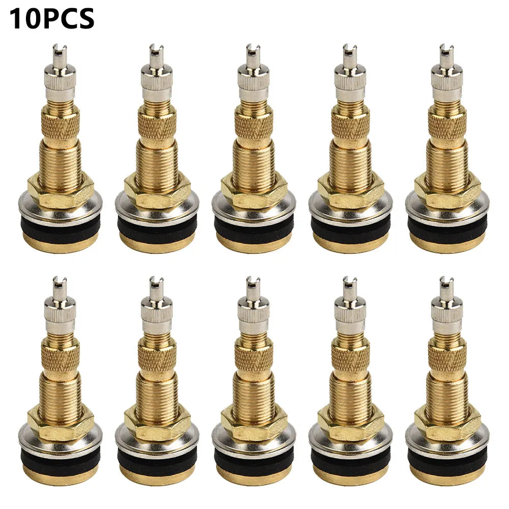 Tubeless Tyre Valves Water Wheel Rim Brass & Rubber Fits for 5/8\" rim hole Parts Replacement Stems TR618A Brass
