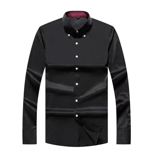 Men Designer Dress Shirt Button-down Collar Korean Fashion Male Formal Business Slim Fit Casual Long Sleeve White Shirts Autumn