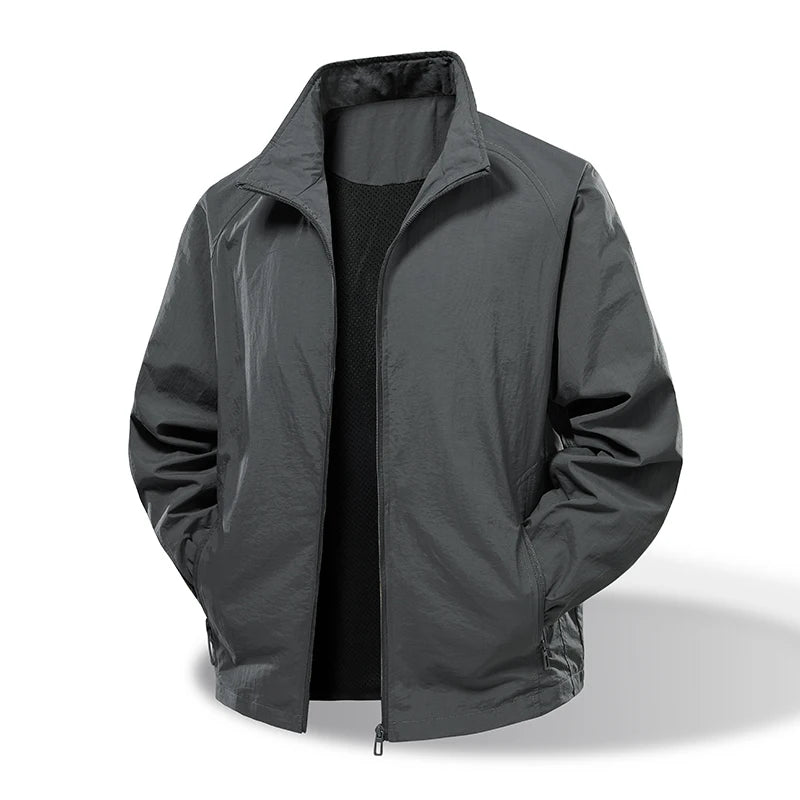 Spring and Autumn new workwear jacket men's elastic waterproof outdoor assault jacket stand collar jacket nylon windbreaker high
