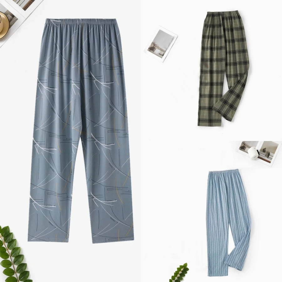 Pajama Pants Men's Pants Autumn and Winter 2025 New Loose Pants Printed Spring & Fall Home Pants