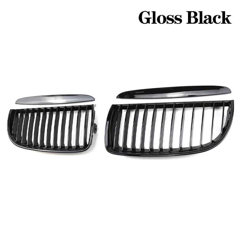 Pulleco For BMW 3 Series E90 E91 323I 328I 335I 330I 325I Car Front Grille Racing Grill Single 2005-2008 Gloss Black Grille