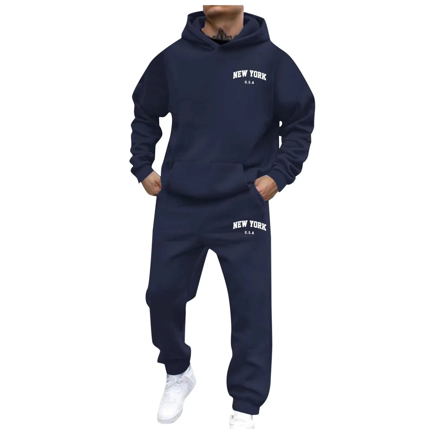 Men Women Autumn Winter Hooded Cotton Pants Set Fashion Casual Letter Printed CottonPants Sports Suit Ensemble
