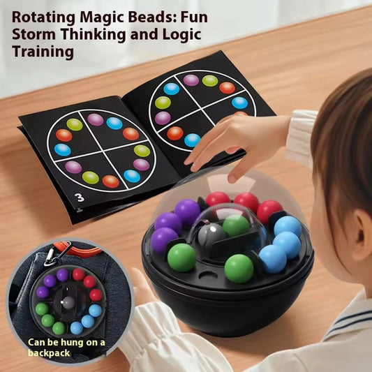1pcs 3D Rotating Puzzle Ball Brain Teaser Toy with Hanging Hook - Interactive Learning Game, Spatial Awareness, Logical Thinking