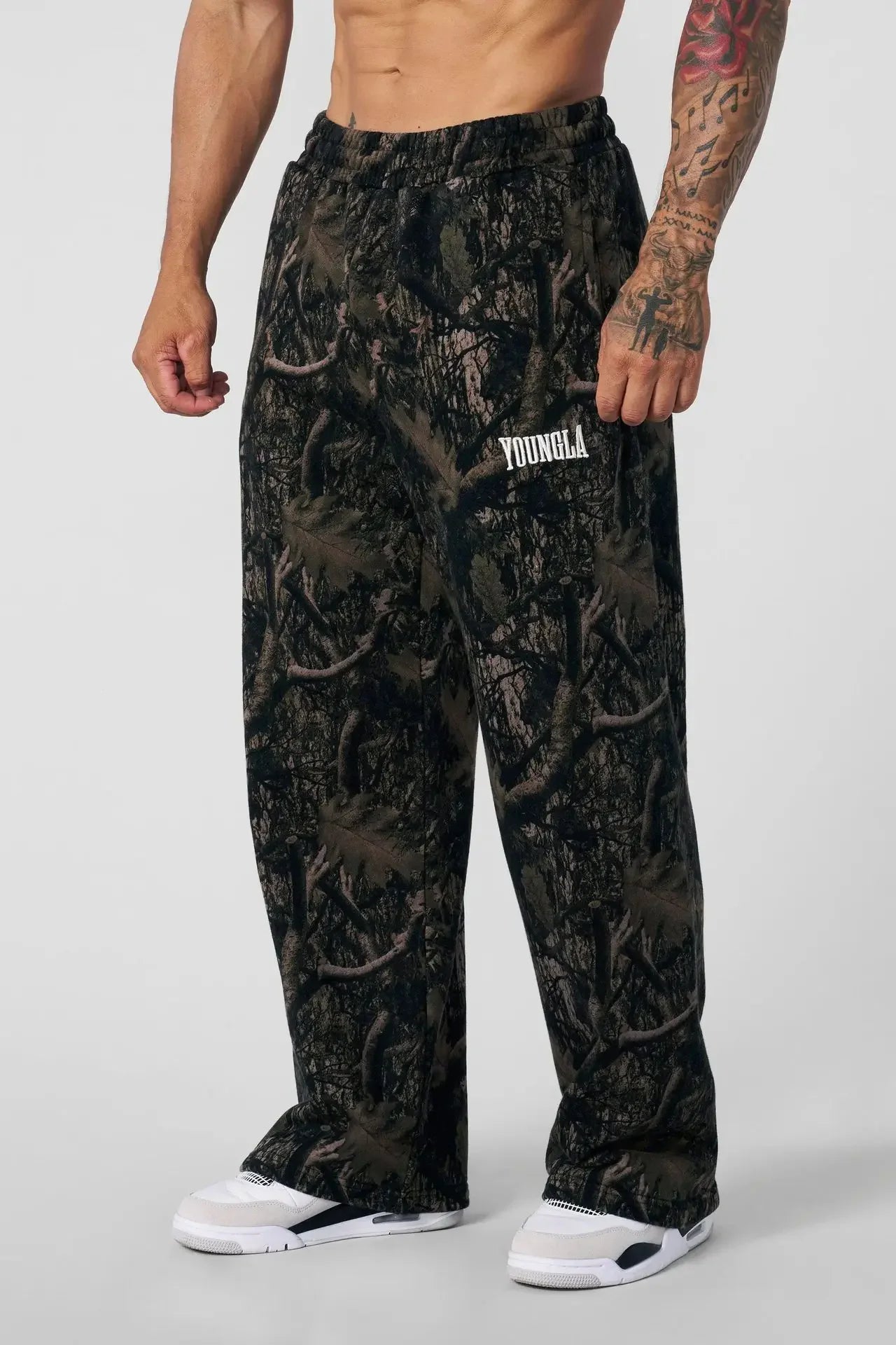 2026 trendy sweatpants collaboration anime joggers cotton terry print wide-leg casual pants hip-hop street pants