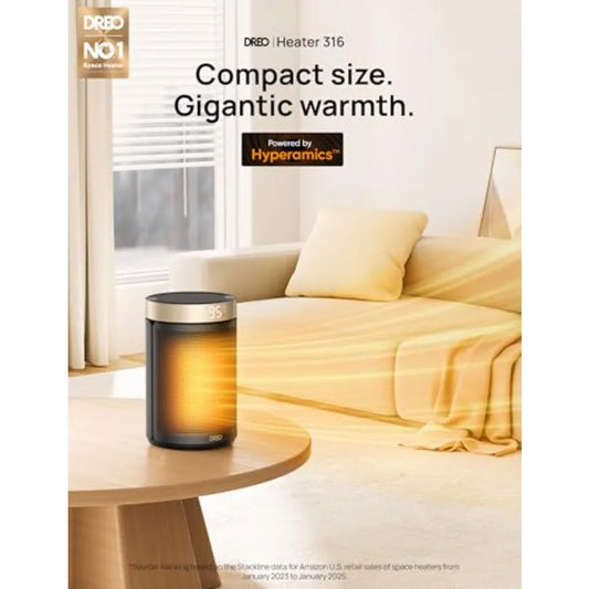 Space Heater, Portable Electric Heaters for Indoor Use with Thermostat and Remote, 2024 Upgraded, Digital Display, 12H Timer, 5