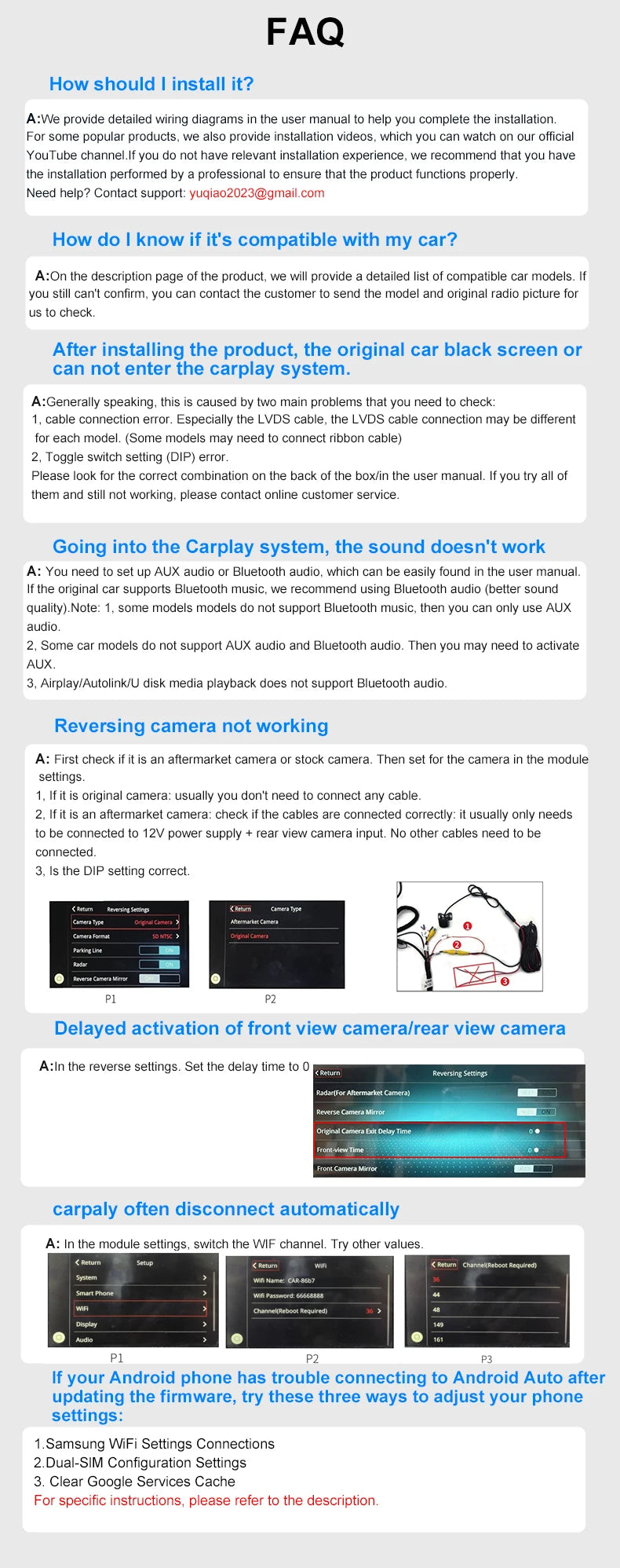 AUTOABC Wireless CarPlay Android Auto for Mercedes Benz A B C E Class GLA CLA GLK SLK CLS W204 W176 W246 X204 C117 NTG4.5/4.7