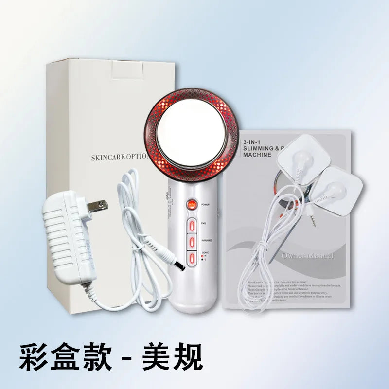 Home Use Ultrasonic Cavitation Body Slimming Massager EMS Infrared Galvanic Machine Fat Reduction Skin Firming Care Tool