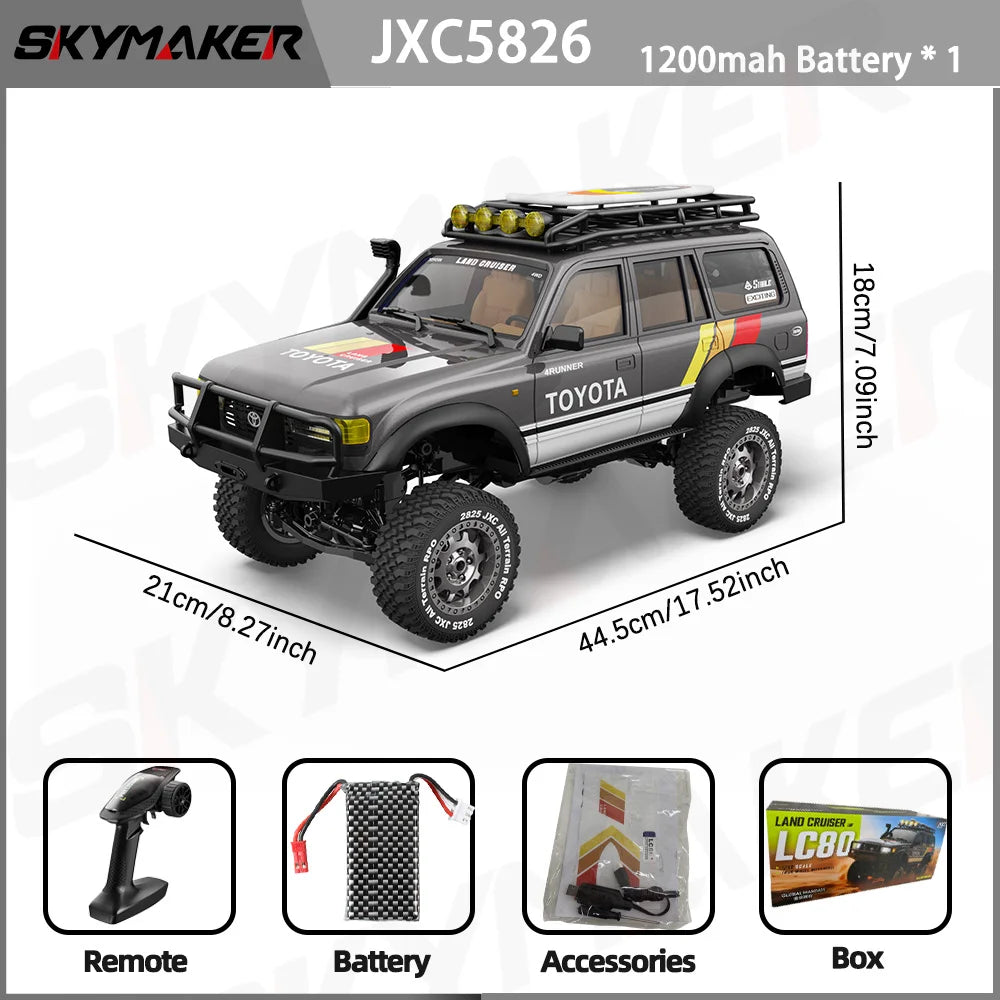 JXC LC80 4WD Brushed RC car 2.4GHz RTR 1/12 Electric Remote Control Electric Off-Road Climbing Car Model Cars Toys Gift