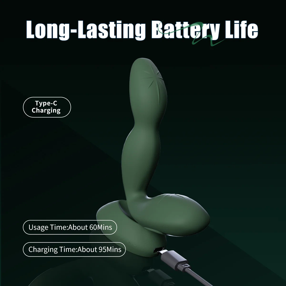 Jissbon Prostate Massager Anal Vibrator Butt Plug Penetration Anal 20 Pleasure Mode Double Anal Vibration Sexy Adult For Men