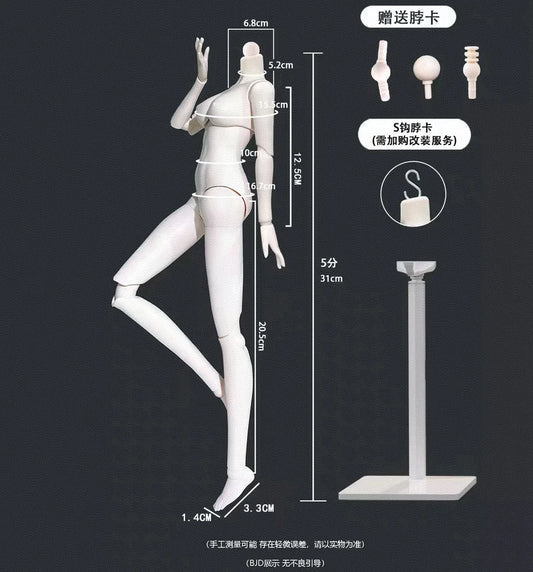 Fashion Doll Original 5-inch BJD Doll: Beiji Dihua'er Cute Art Figure with Articulated Joints and Doll Clothes