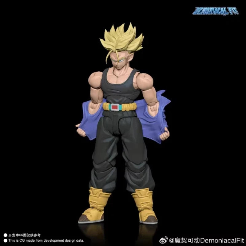 New Demoniacal Fit Trunks Dragon Ball Trunks Action Figure Shf The Coming One Free The Future Anime Figurine Collectible Toy