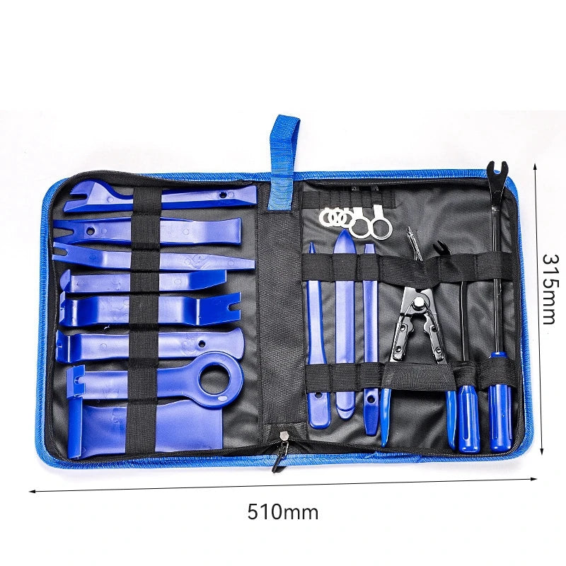 19Pcs Trim Removal Tool Set & Clip Plier Upholstery Remover Nylon Car Panel Removal Set with Portable Storage Bag