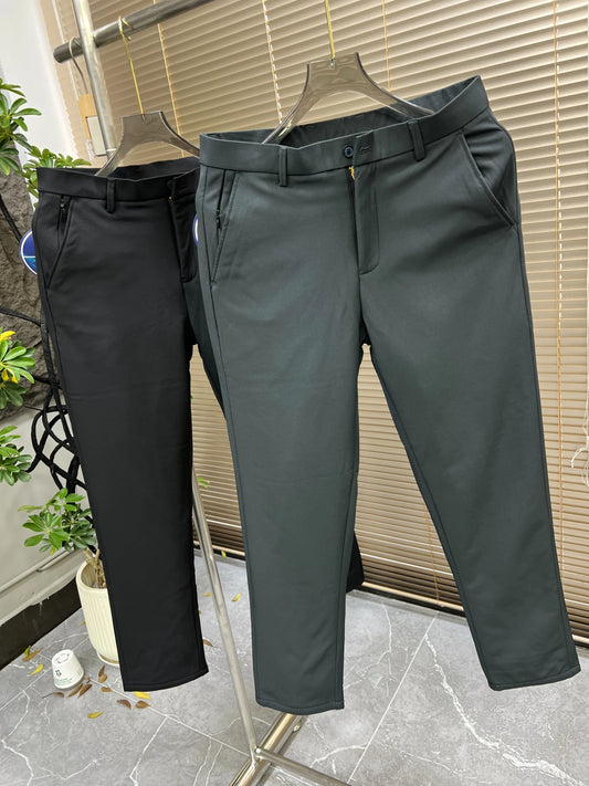 Men's Winter Commuter Casual Goose down Pants Straight Leg Fashionable Urban Style Warmth Business Casual Pure Color