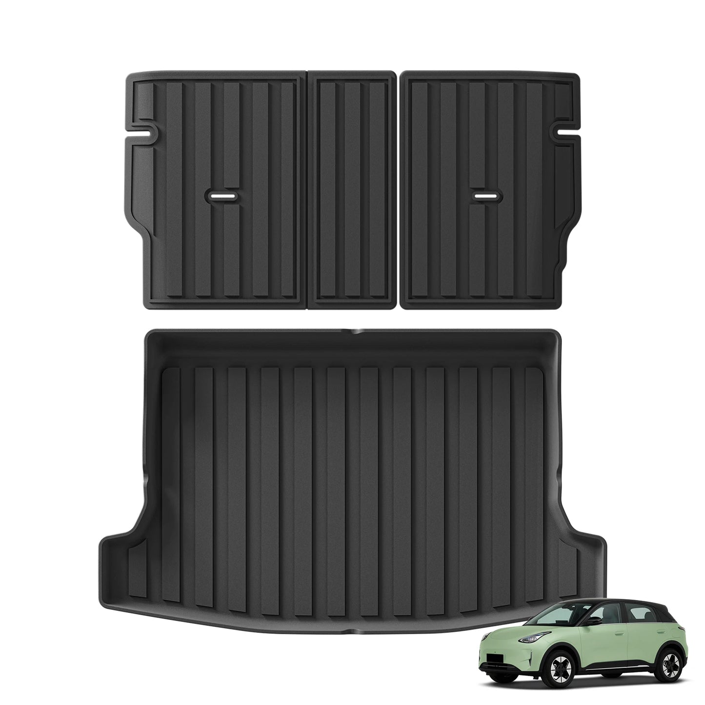 Smabee Left Drive for Geely Xingyuan/EX2 2025 2026 TPE 3D Car Floor Mats Cargo Liner Trunk Pad Black Waterproof Accessories