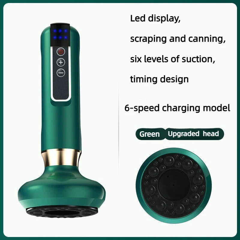 12 Speed Electric Suction Cup Massager, Scraping Suction Cup, Anti Orange Peel Tissue, Beauty, Scraping, Hot Compress, Slimming
