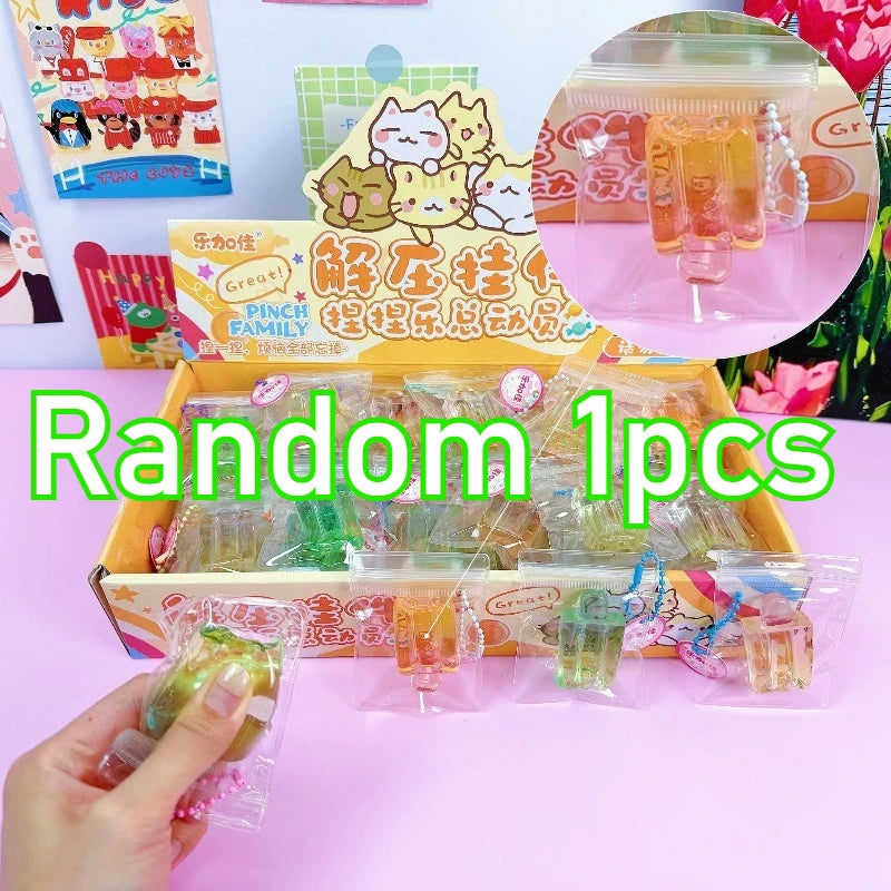 Mini Crystal Popsicle Squishy Ice Cream Stress Relief Toy, Squeezable, Venting, Relieve Anxiety Stress Relief Vent Toys Gift