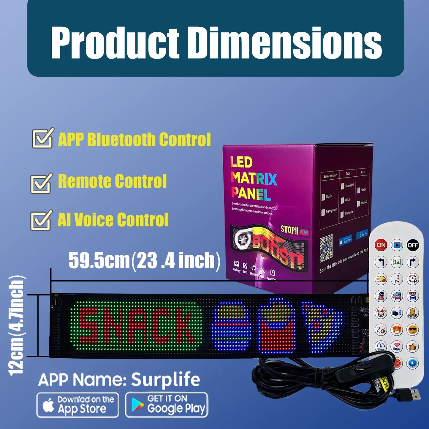 AI voice control Demon Eyes Car LED Display Flexible Programmable LED Display Soft Sign Board Pixel Custom Led Panel Christmas