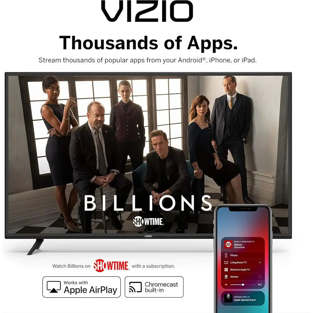 50 Inch 4K Smart TV, V-Series UHD LED HDR Television with Apple AirPlay and Chromecast Built-in