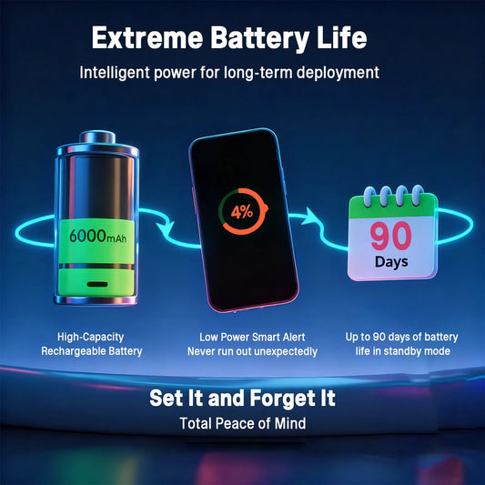 6000mAh Strong Magnetic GPS Tracker Car Vehicle Anti-Tamper Alarm Geo-Fence Free Global SIM Low Battery Alert Real-Time Tracking