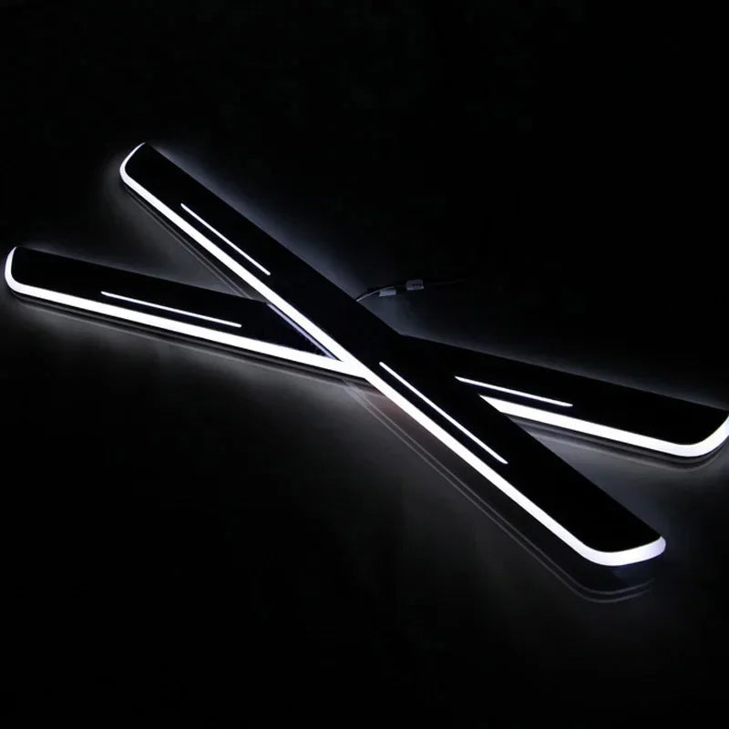 Custom car logo For Hyundai Tucson 2015-2019 Moving LED Welcome Pedal Car Scuff Plate Pedal Door Sill Pathway Light