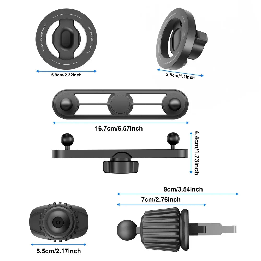 Universal Car Air Vent Magnet Phone Holder Magnetic 2 Phone Mounts Vehicel Car Smart Phone Holders Stands Bracket for Magsafe