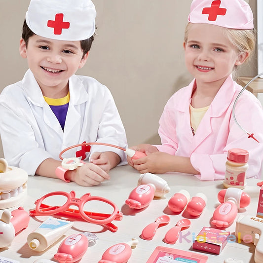 Family Role Play Doctor Kit – Medical Toys for Kids with Stethoscope, Glasses & Tools, Fun Pretend Play Gift