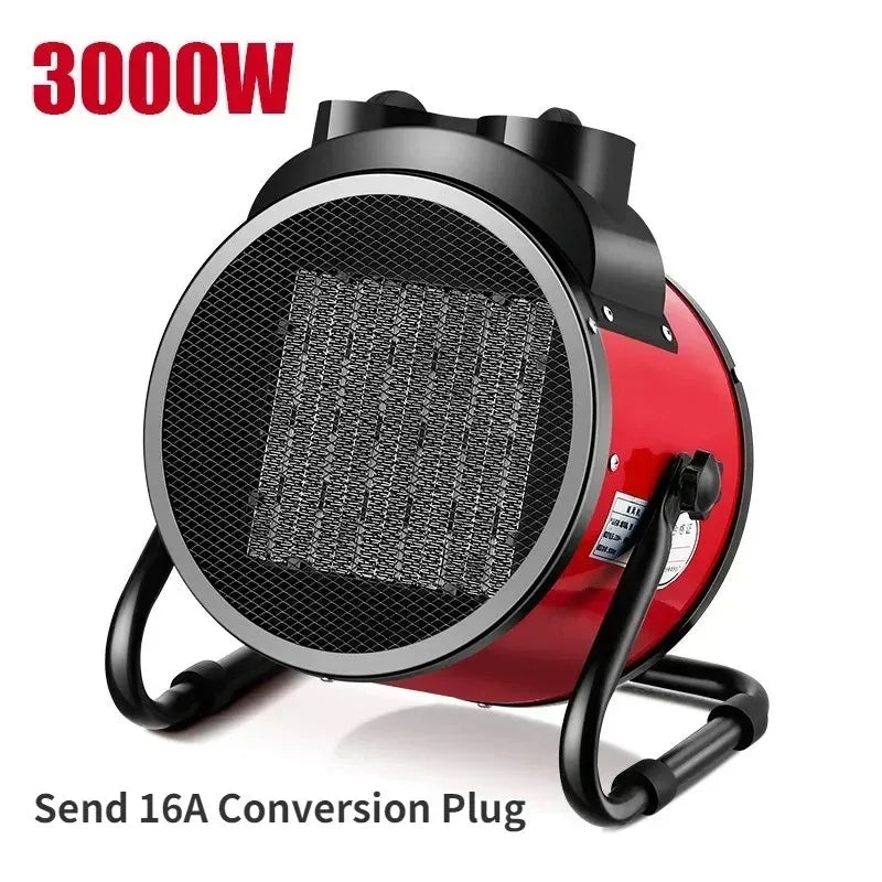 Electric Heater 3000W Thermostat Fast Heat 2000W 3 Gear Adjust Air Warmer Radiator Room Heater Overheat Protection Home Warmer