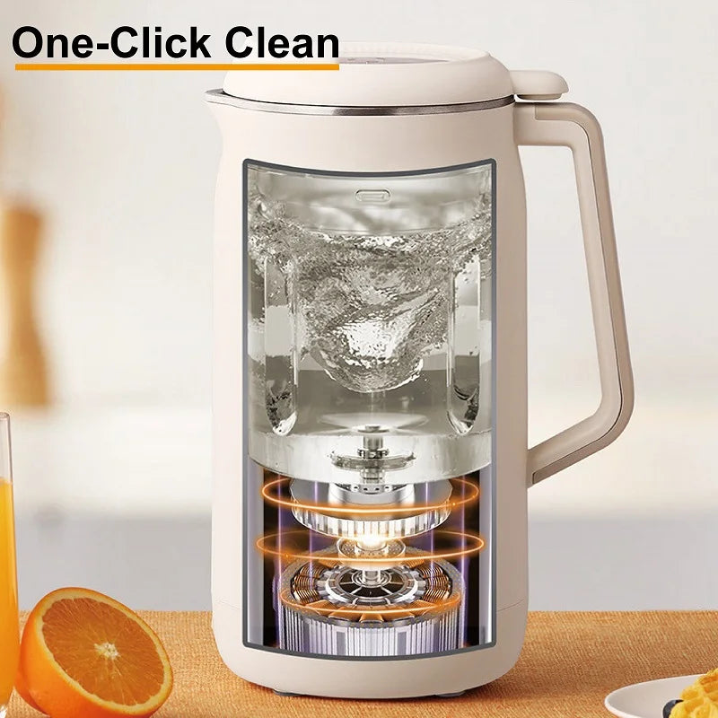 1800ml Soy Milk Machine 18h Appointment Filter-free Wall Breaking Machine Mixer Portable Electric Juicer Cup Multifunctional