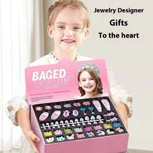 Girls' bracelets Beaded handmade DIY Jewelry Materials Toys Children's Indoor Interactive Puzzle Christmas Birthday Gifts