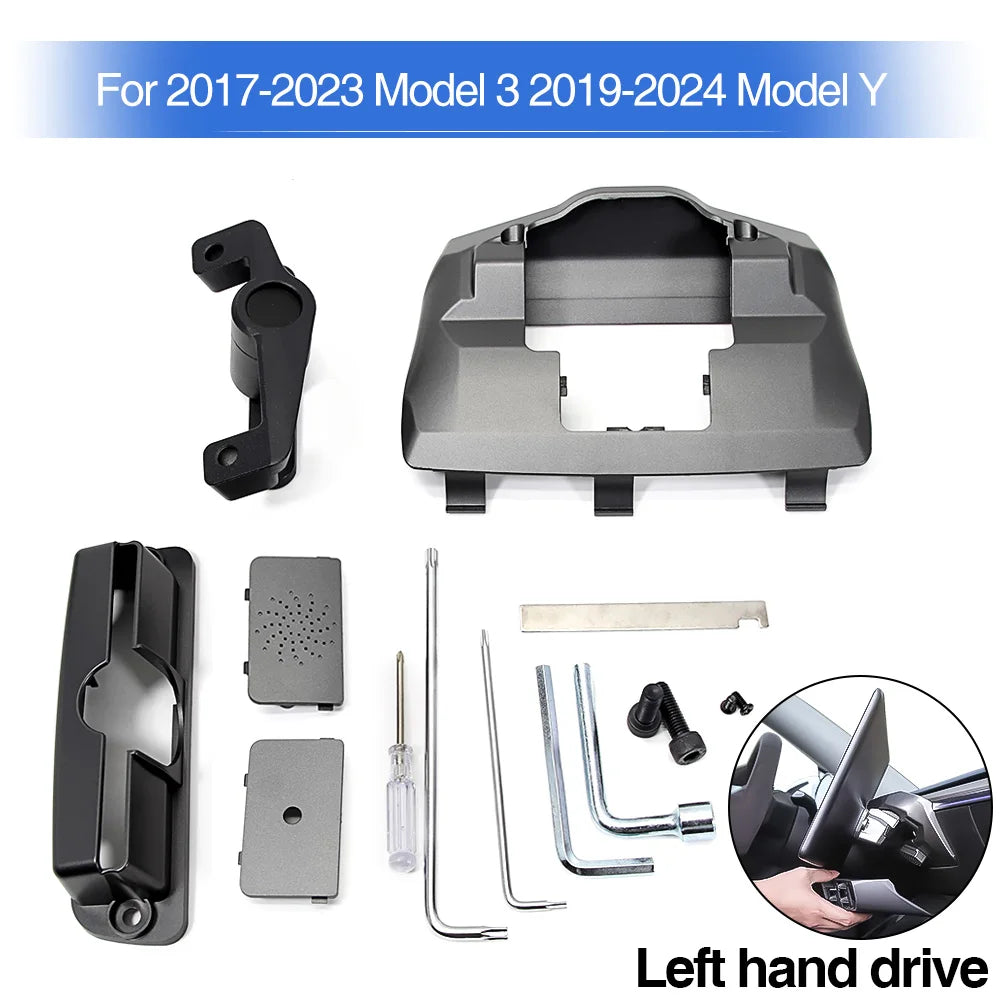 Screen Rotating Bracket for Tesla 2017-2024 Model Y Model 3 Swivel Mount Highland Display Rotating Kit Monitor Rotate Holder