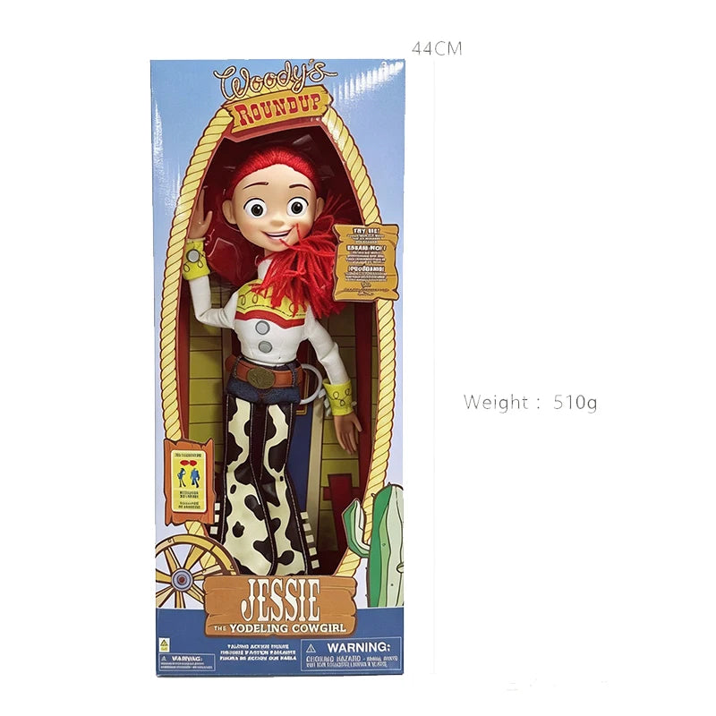 In Stock Hot 40cm Toy Story 4 Talking Woody Action Figures Movie Sound Character Doll Collection Cloth Cowboy Birthday Gifts