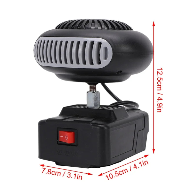 Portable Cordless Heater Fan For Car Defogging Office Indoor Use Battery Powered Quiet Space Warmer