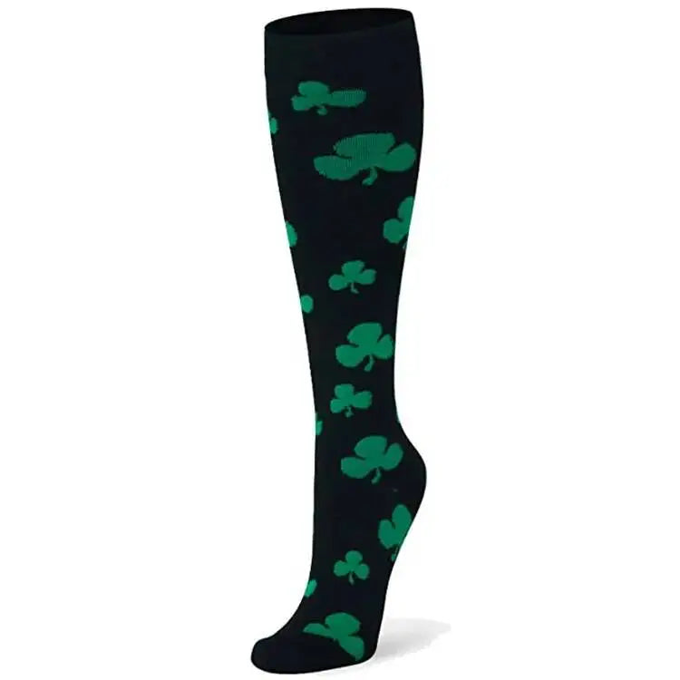 Sport Compression Stockings Funny Pattern Halloween ballon Dot Leg Pressure Running Cycling Multi Color Compress Socks