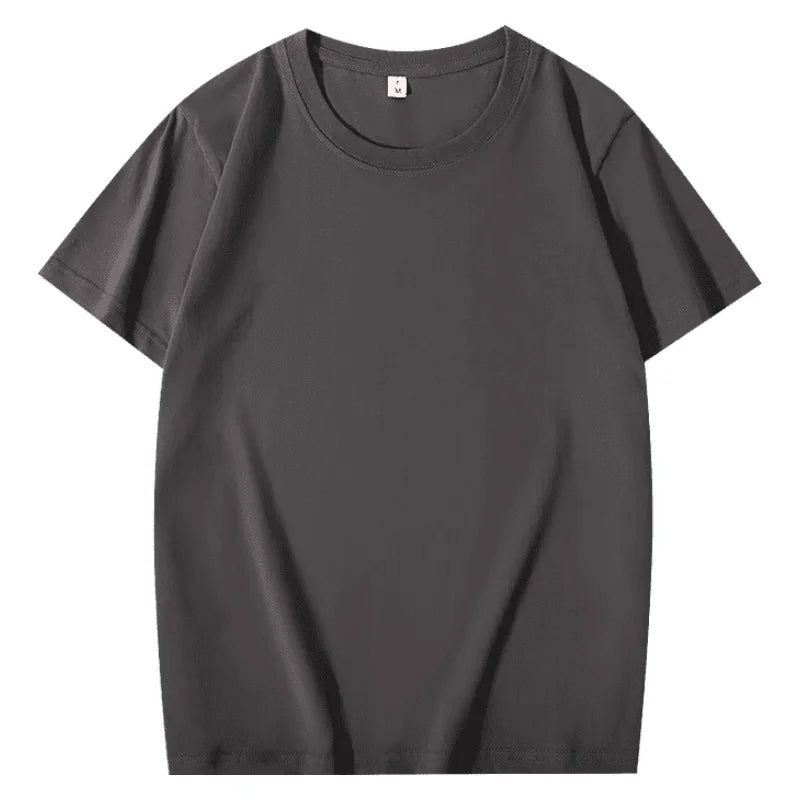 100% Cotton T-shirt Custom Logo Print Image Men and Women Clothes Diy Enterprise Embroidery Team Culture Short Sleeved Tops