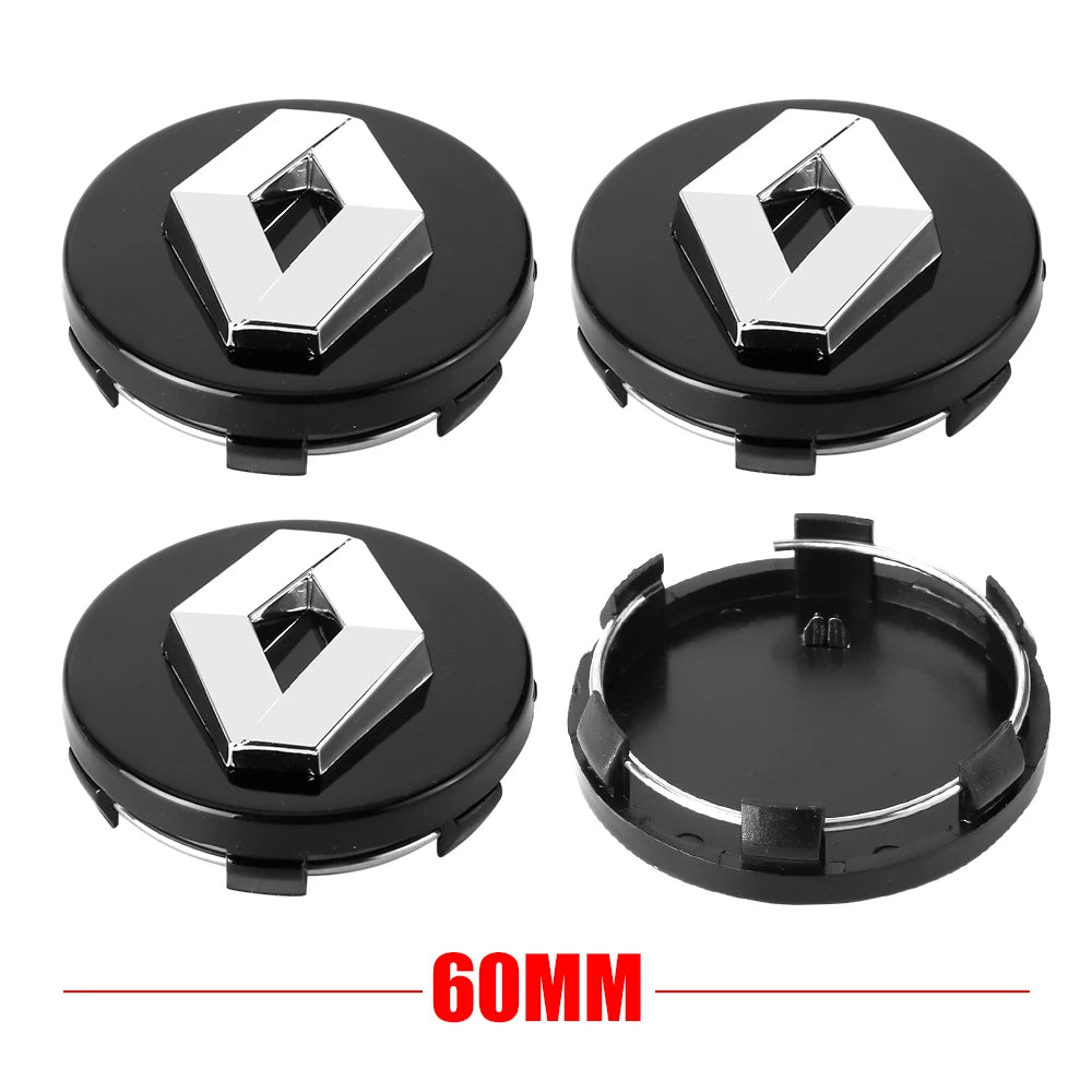 4Pcs 56/60mm Car Wheel Center Hub Cap Cover Sticker Styling Accessories For Renault Koleos Kadjar Captur Megane Talisman Clio 4
