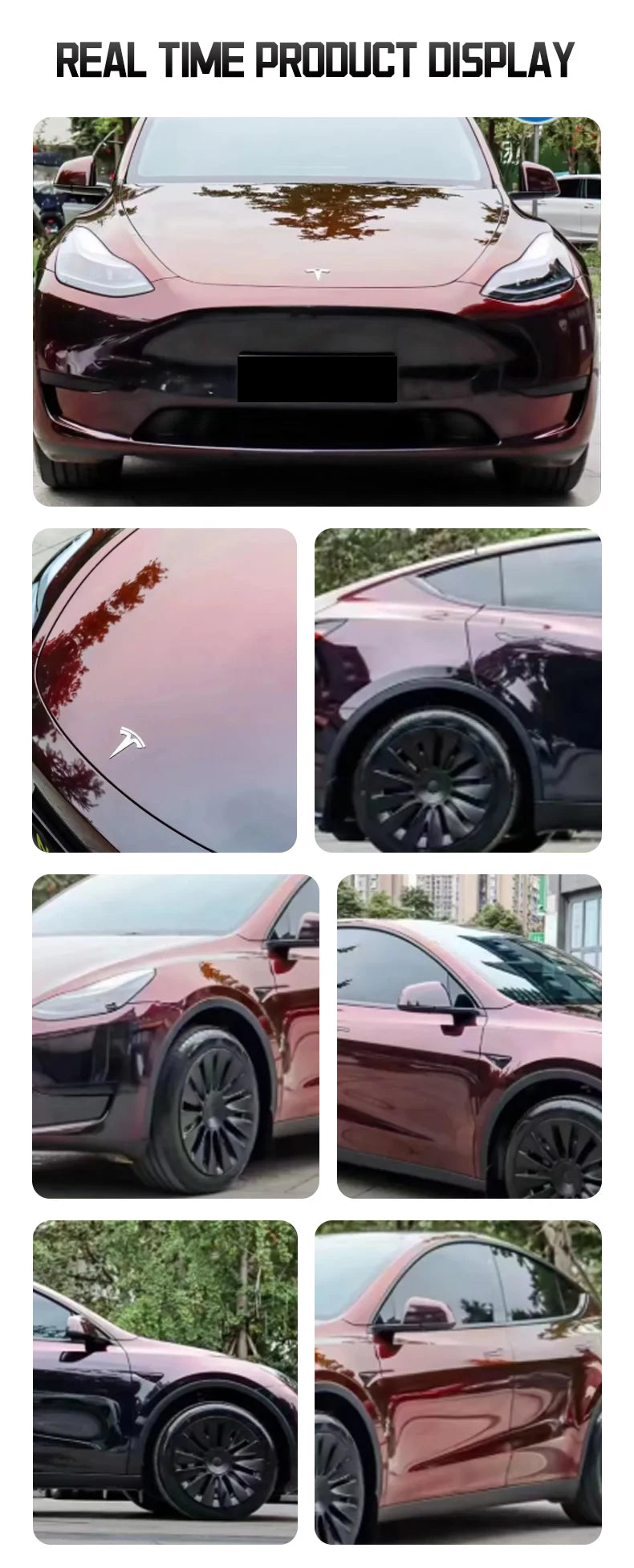Streamer Black Magic Red Car Vinyl Wrap Full Body Film Self Adhesive Bubble Free Decorative Sticker 1.52x18m