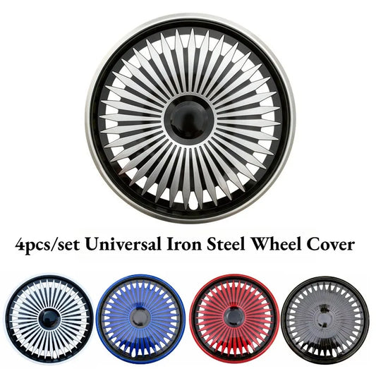 4pcs/set Universal Iron Steel Wheel Cover Car Accessories Replacement Wheel Case R14 R15 R16 Car Hub Cap Wheel Rim Cover Snap