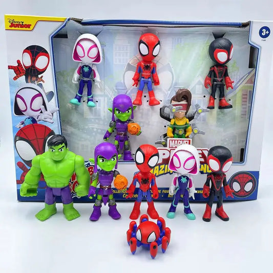Spidey And His Amazing Friends Action Figures Anime Spiderman Legends Figurine Set For Kids Birthday Holiday Gift