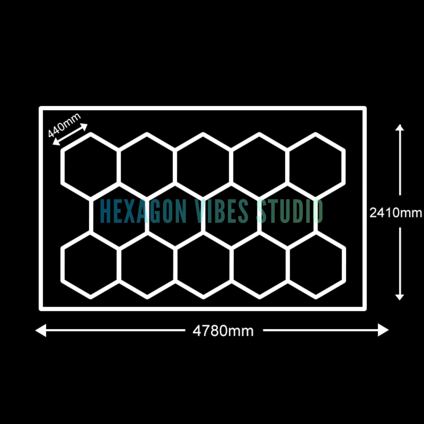 Garage Hexagon LED Light 50000H 6500K Ultra Bright for Home Gym Barbershop Car Detailing Bar Basement Workshop Ceiling Lighting