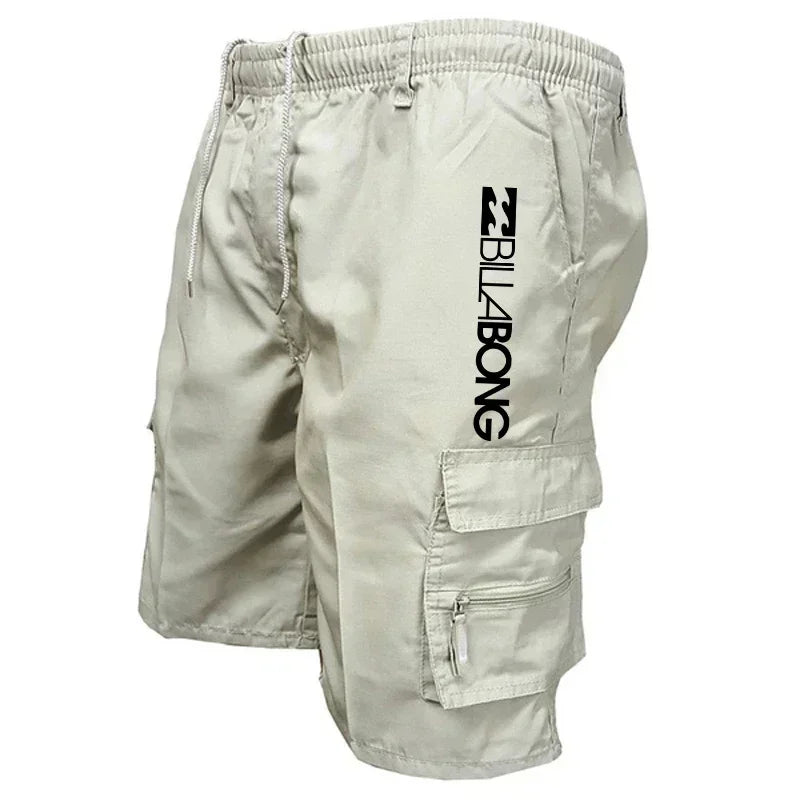 New Men's Fashion Multi-Pocket Cargo Shorts Loose Fit Basketball Sports Shorts Outdoor Running Casual Workwear Shorts
