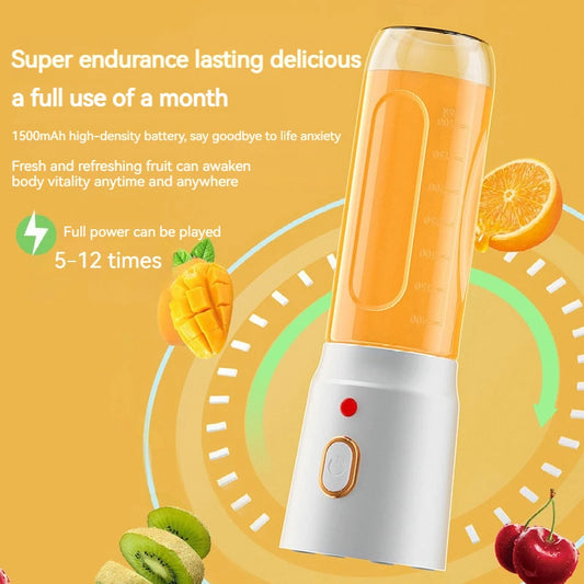 Portable Wireless Blender Electric Fruit Juicer Machine For Orange Ice Crushing 10 Blade Auxiliary Food Machine 1500mA Mixer