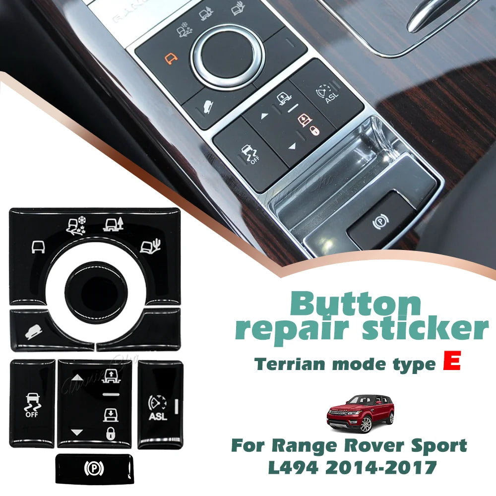 For Range Rover Sport L494 Center Console Button Cover for Vogue 2013-2017 Terrain Traction Control Sticker for Discovery L462