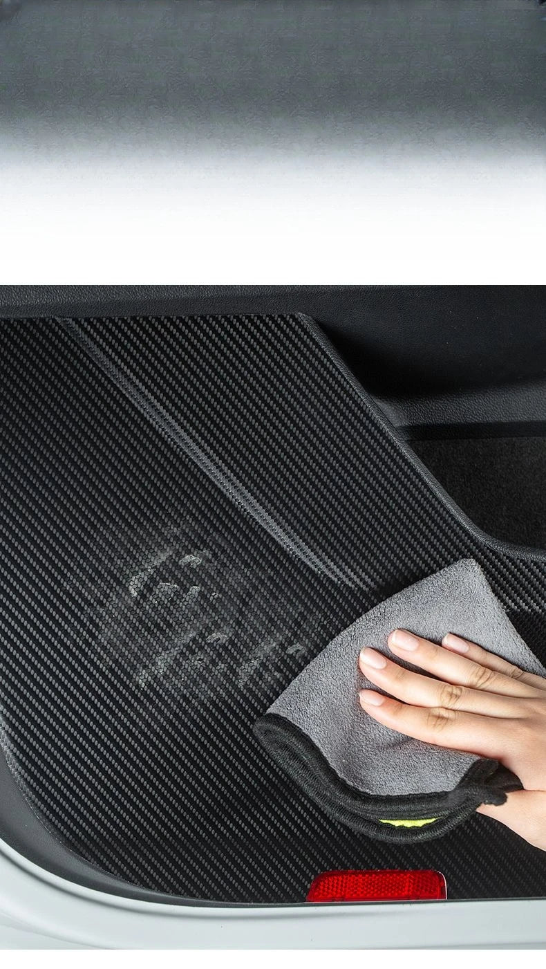 For BYD Sealion 7 EV 2025 Door Anti Kick Pad Protection Stickers Carbon Fiber Inner Side Edge Film Car Accessories Gift 4 Piece