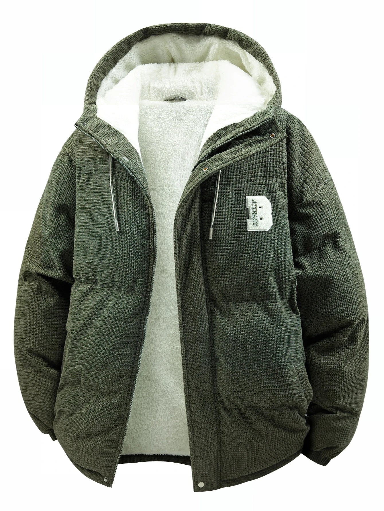 Men's Hooded Cotton Jacket Is Light and Warm Without Being Bulky. the Hood Adds Practicality and Is Suitable for Outdoor Light Activities, Warm-Up Exercises, Layering in Autumn and Winter, Daily Shopping, Friend Gatherings, a